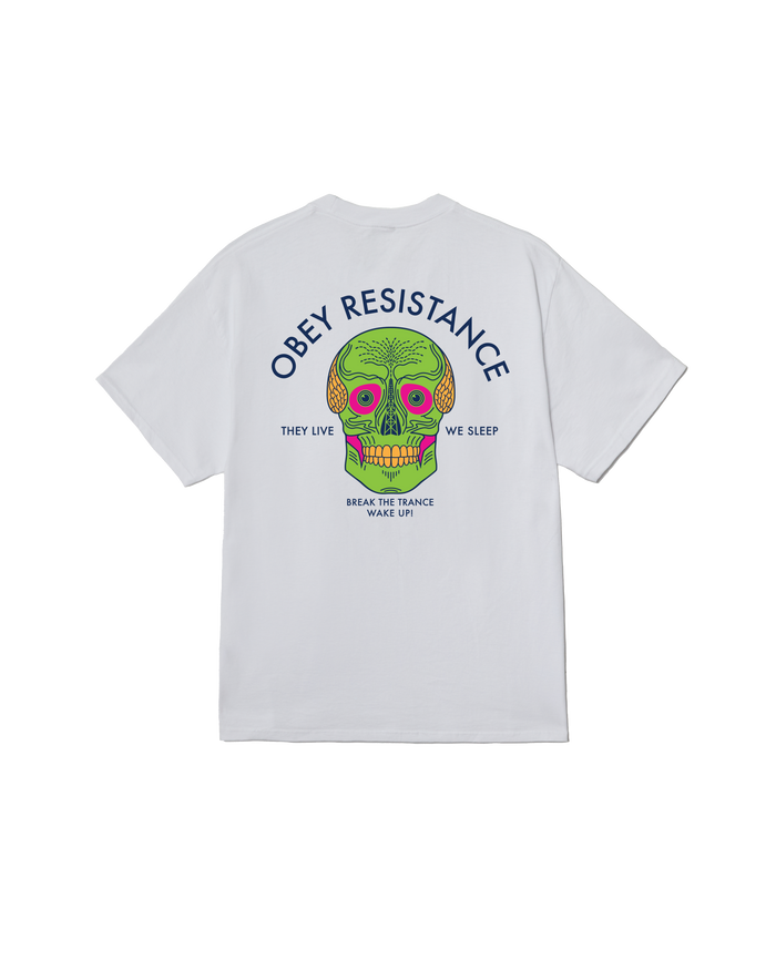 RESISTANCE SKULL CLASSIC T-SHIRT - WHITE