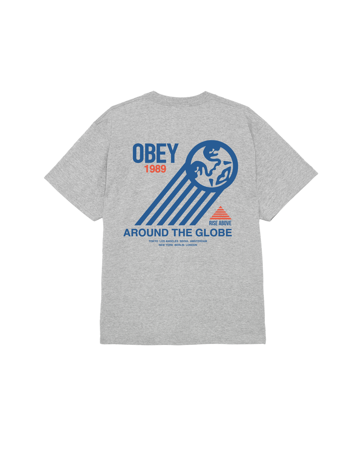 AROUND THE GLOBE CLASSIC T-SHIRT - HEATHER GREY