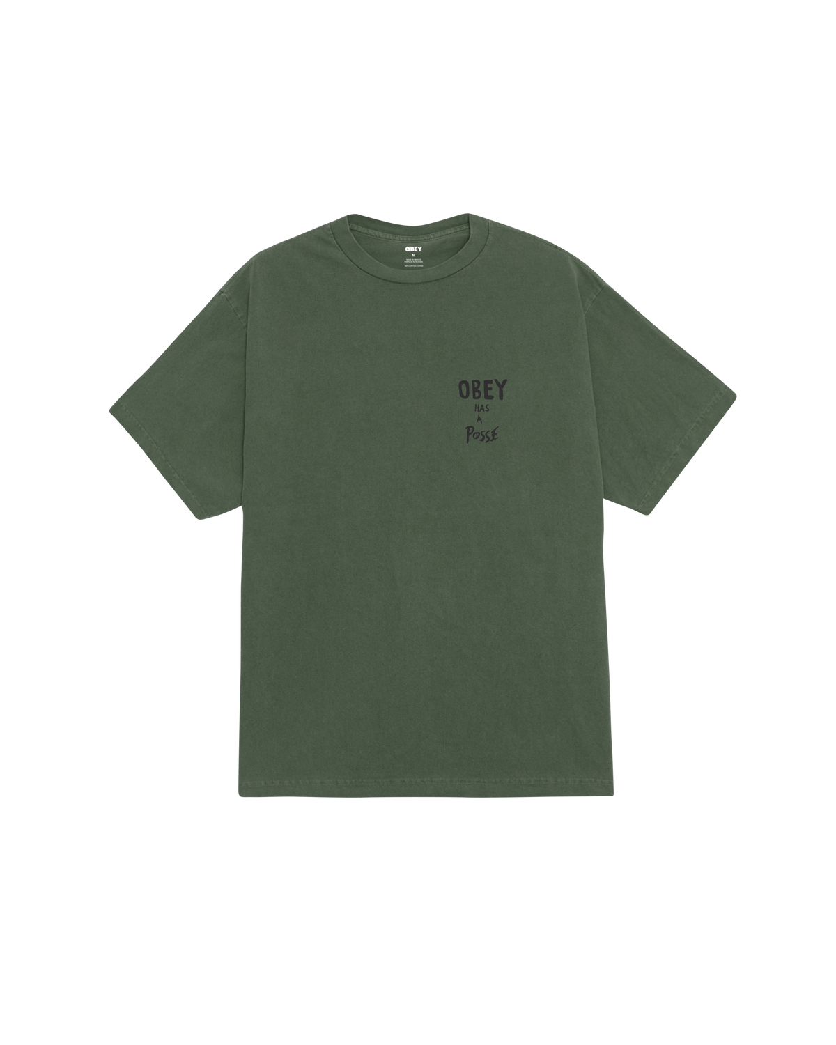 OBEY HAS A POSSE PIGMENT T-SHIRT - PIGMENT BRONZE GREEN