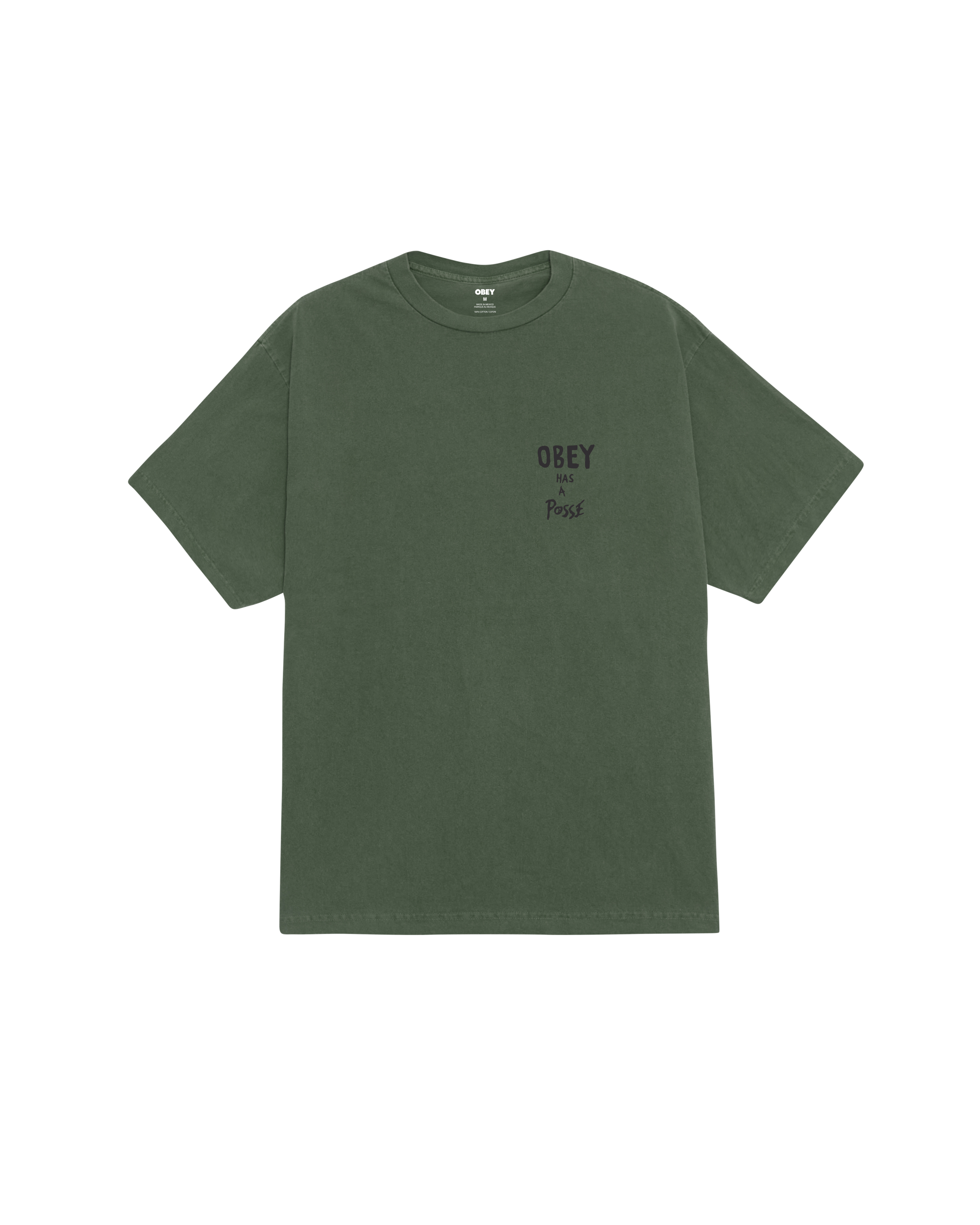 OBEY HAS A POSSE PIGMENT T-SHIRT - PIGMENT BRONZE GREEN