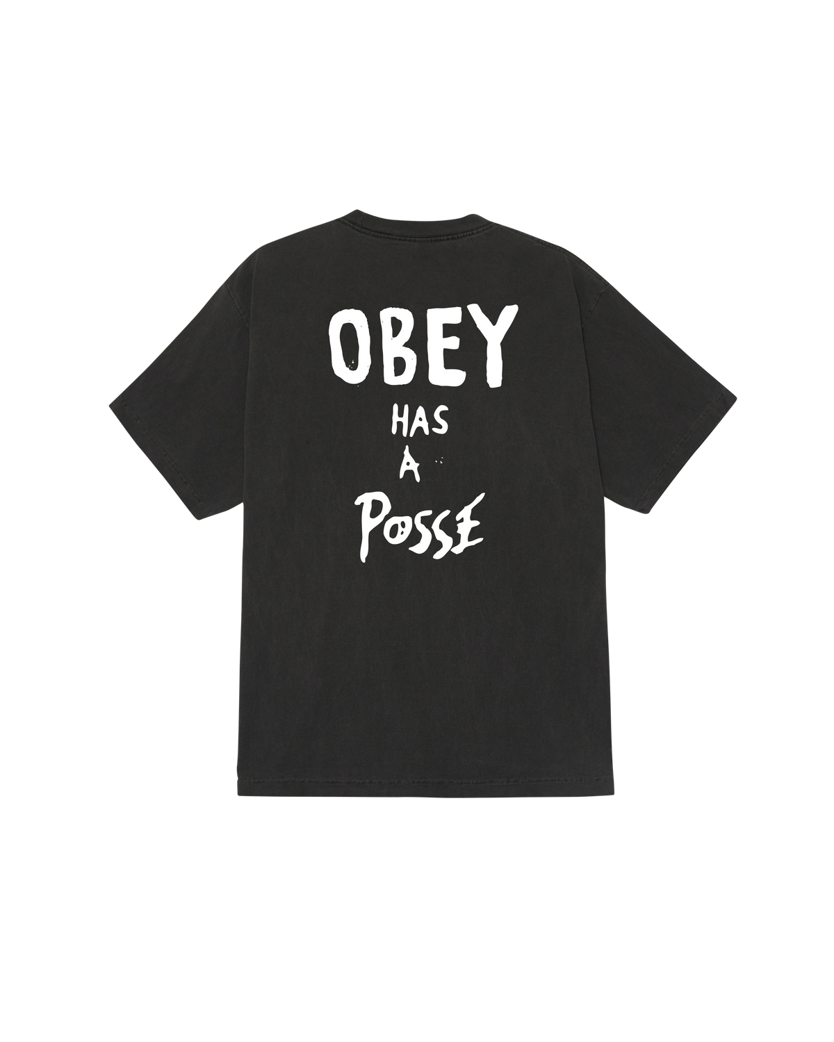 OBEY HAS A POSSE PIGMENT T-SHIRT - PIGMENT DUSTY BLACK