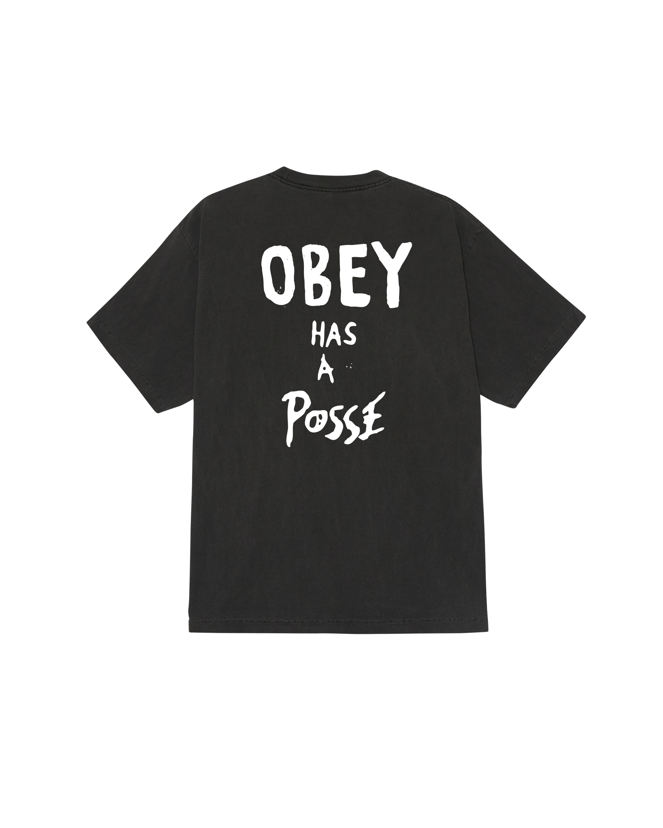 OBEY HAS A POSSE PIGMENT T-SHIRT - PIGMENT DUSTY BLACK