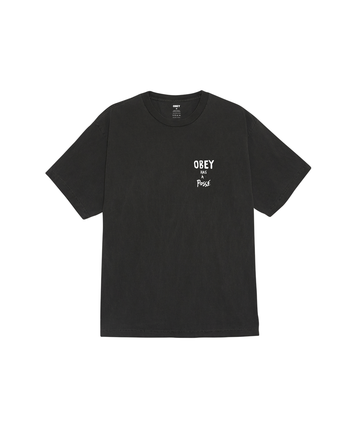 OBEY HAS A POSSE PIGMENT T-SHIRT - PIGMENT DUSTY BLACK
