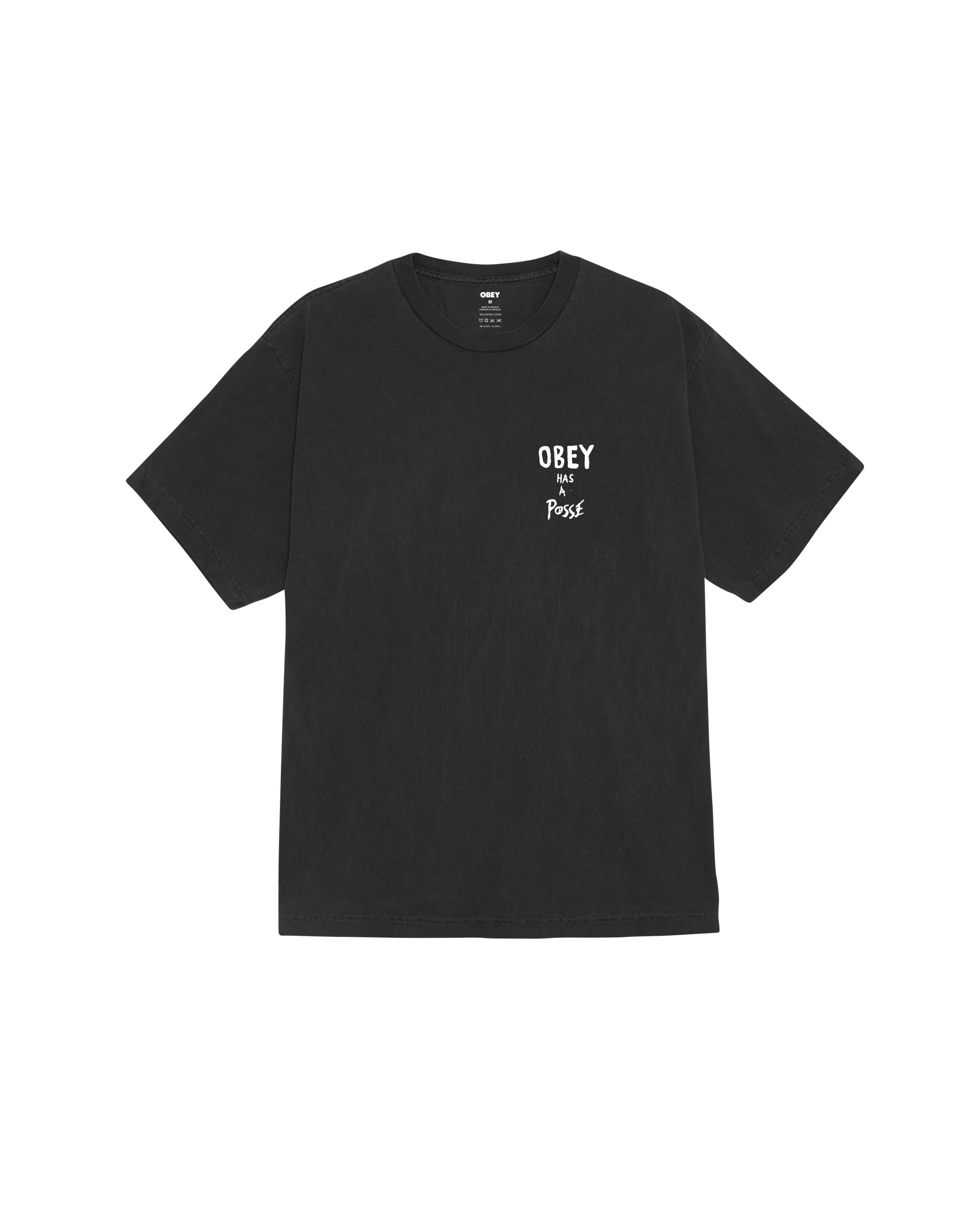 OBEY HAS A POSSE PIGMENT T-SHIRT - PIGMENT DUSTY BLACK