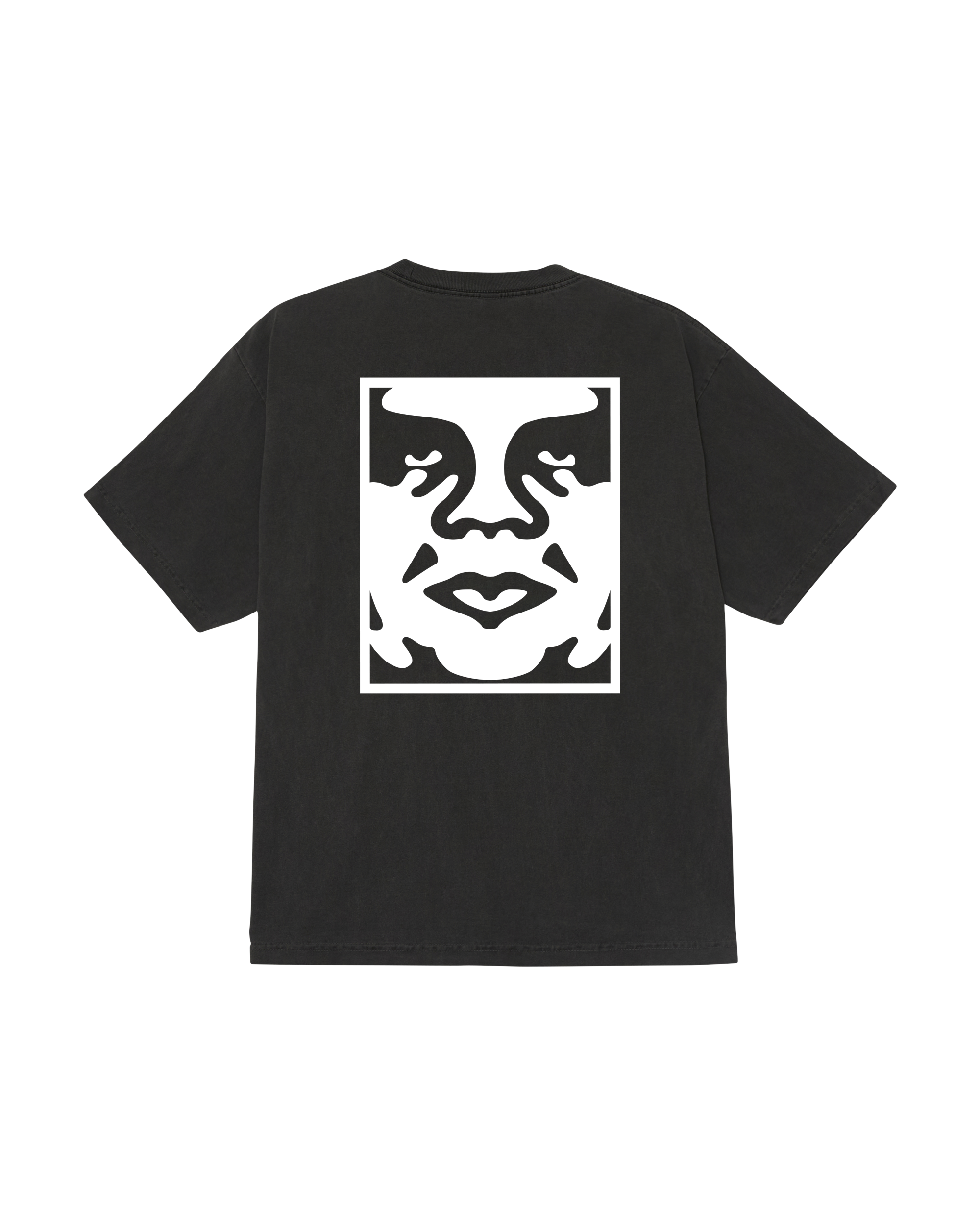 BOLD ICON FACE PIGMENT T-SHIRT - PIGMENT DUSTY BLACK