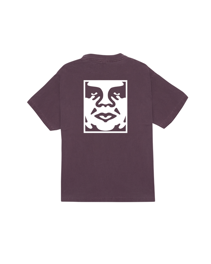 OBEY BOLD ICON FACE PIGMENT T-SHIRT - PIGMENT PLUMP PERFECT