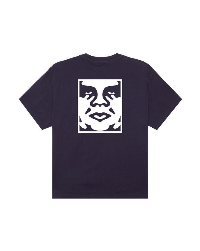 BOLD ICON FACE PIGMENT T-SHIRT - PIGMENT PURPLE VELVET