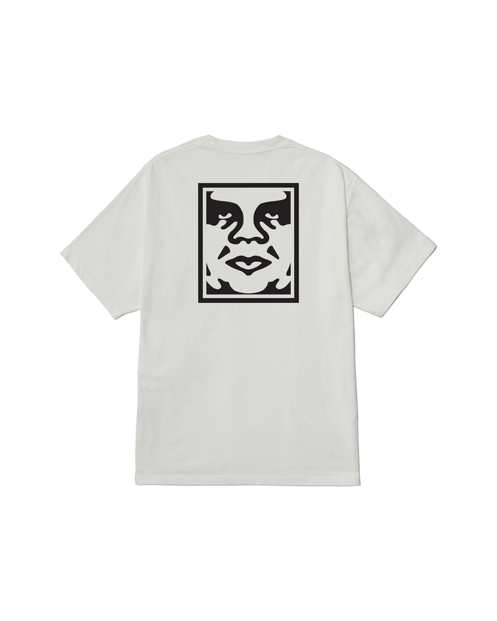 BOLD ICON FACE PIGMENT T-SHIRT - PIGMENT VINTAGE WHITE