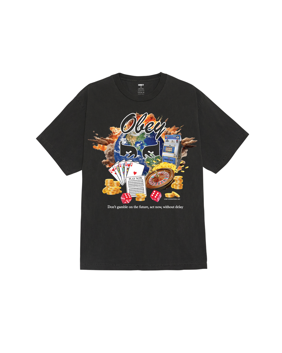 ACT NOW PIGMENT T-SHIRT - PIGMENT DUSTY BLACK