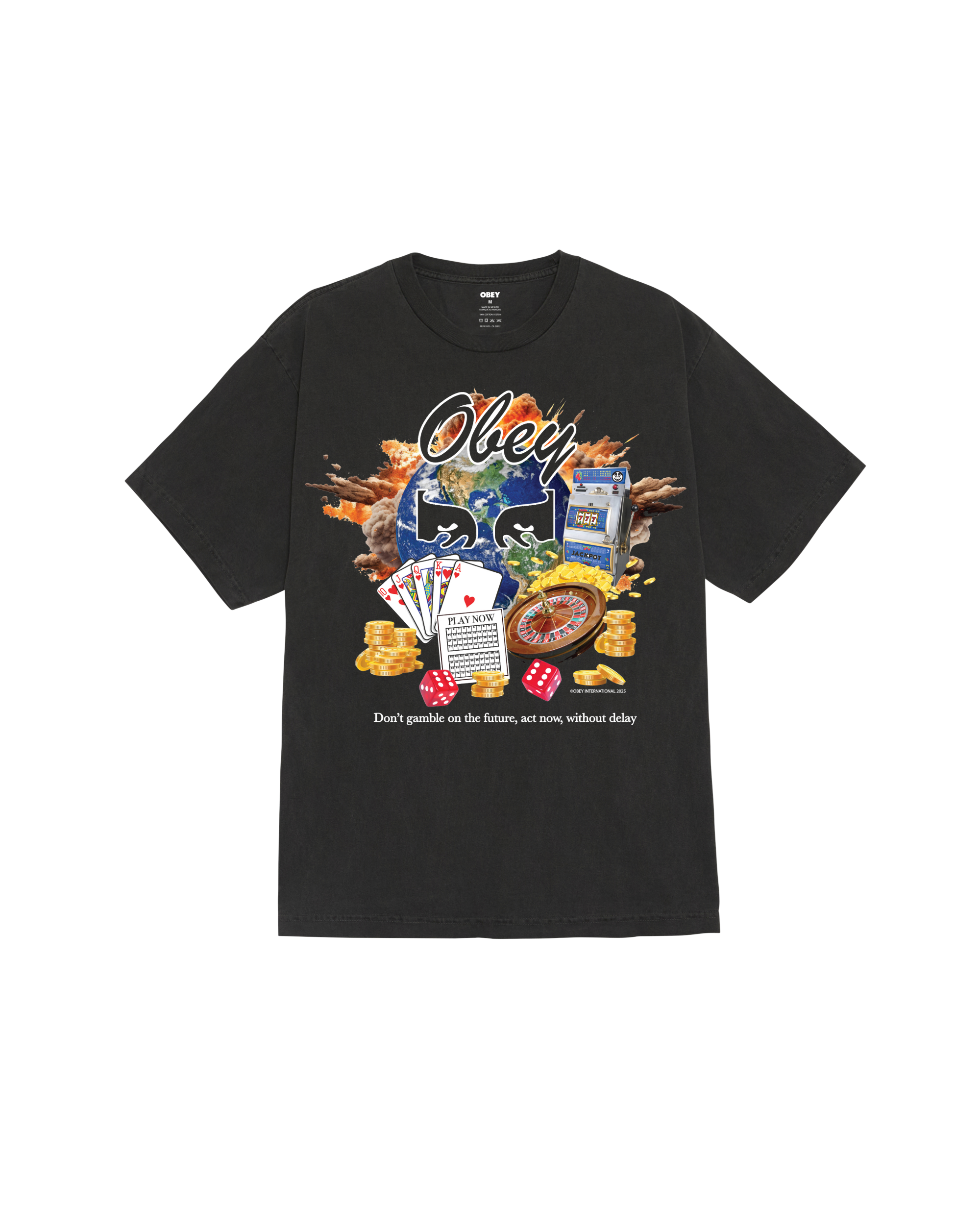 ACT NOW PIGMENT T-SHIRT - PIGMENT DUSTY BLACK
