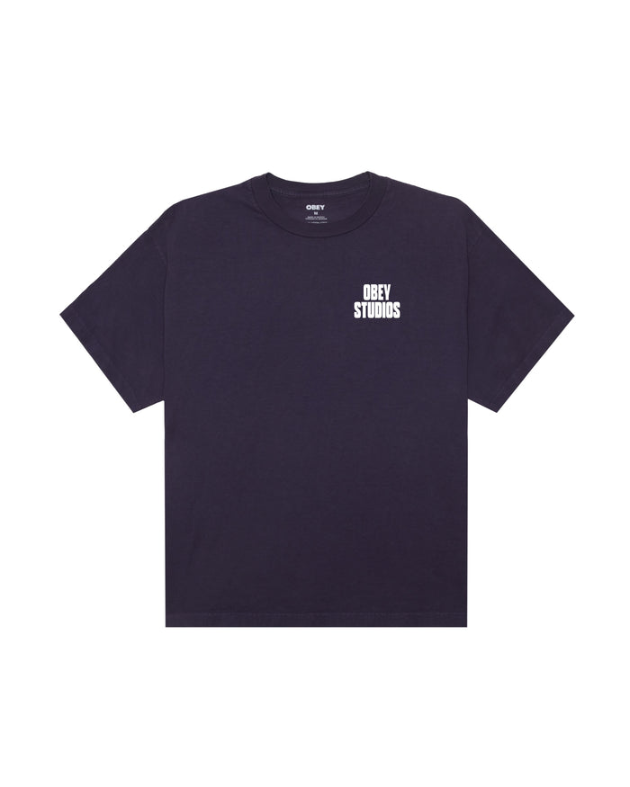 STAMPED PIGMENT T-SHIRT - PIGMENT PURPLE VIOLET