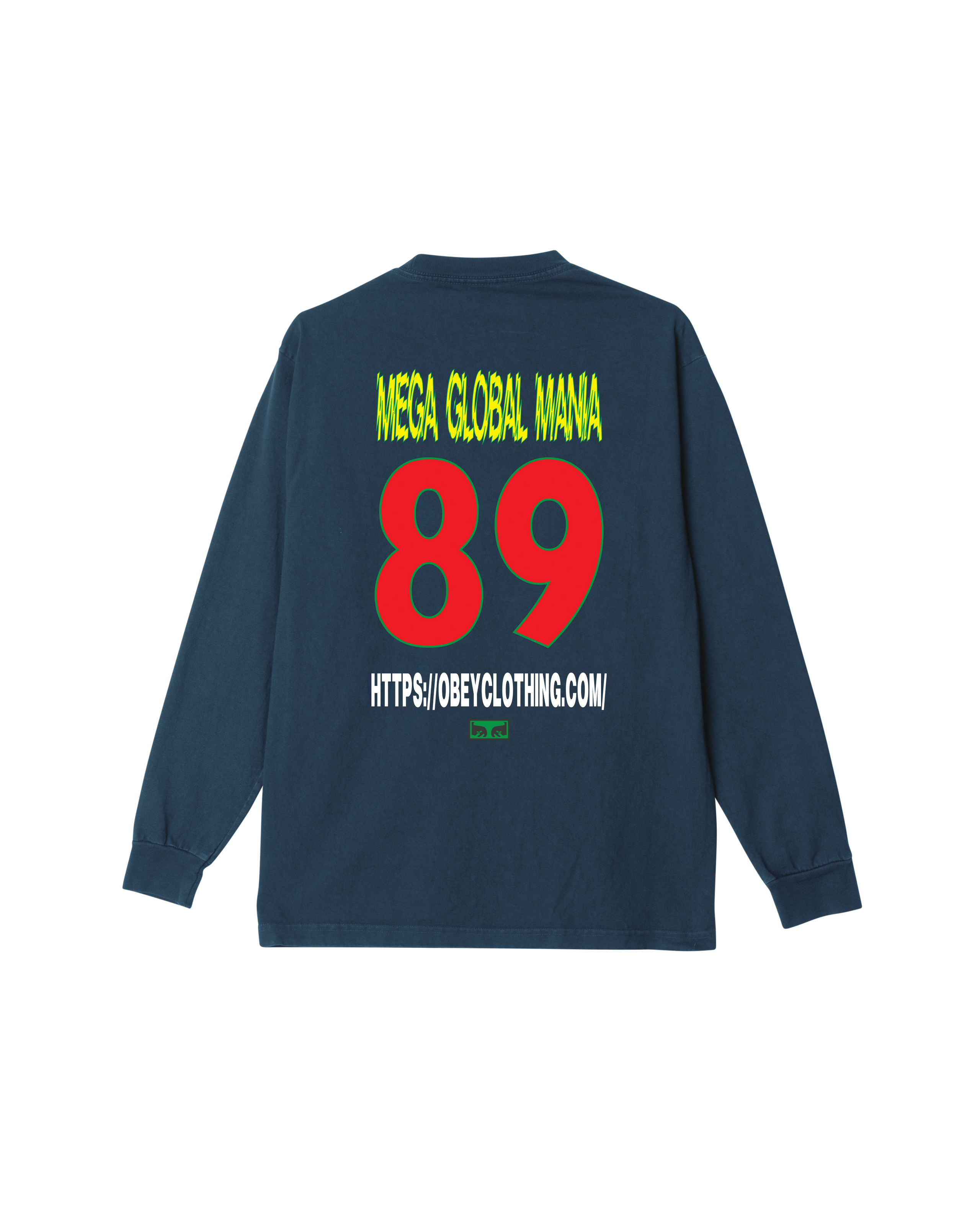 MEGA GLOBAL MANIA PIGMENT LS T-SHIRT - PIGMENT DARK DENIM