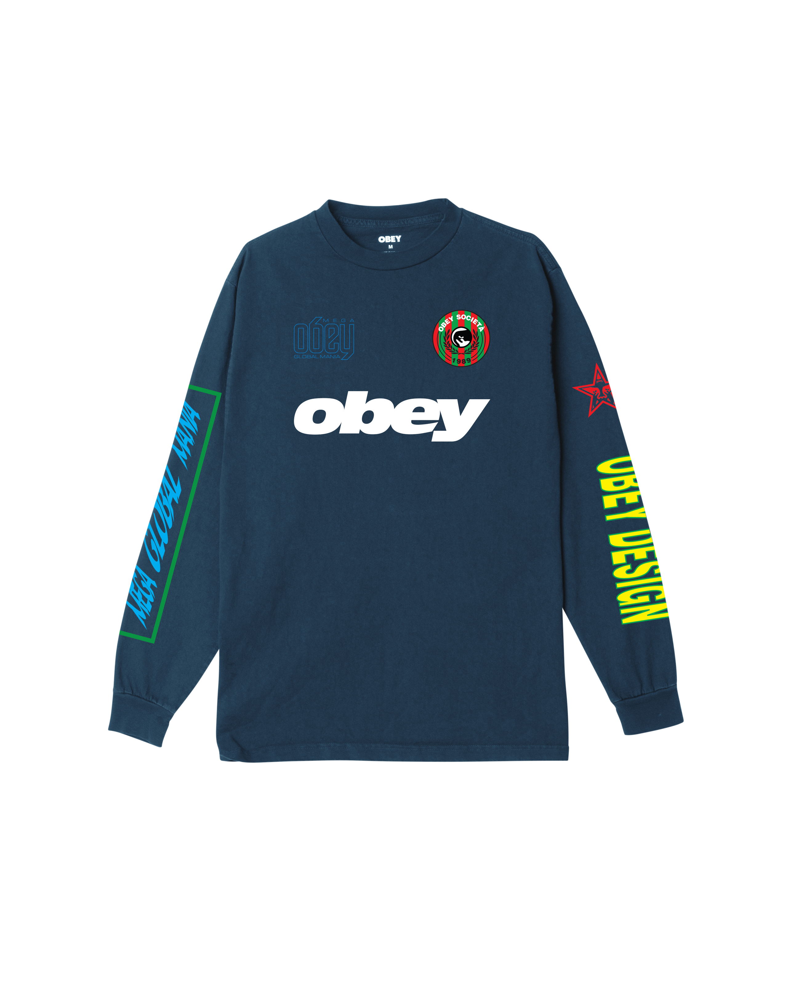 MEGA GLOBAL MANIA PIGMENT LS T-SHIRT - PIGMENT DARK DENIM