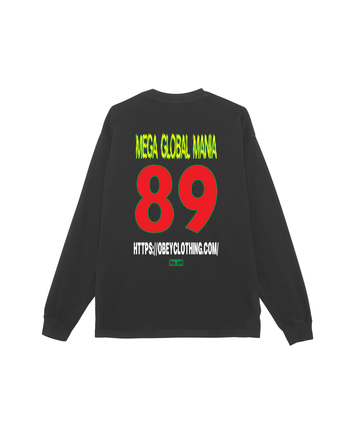 MEGA GLOBAL MANIA PIGMENT LS T-SHIRT - PIGMENT TRUE VINTAGE BLACK
