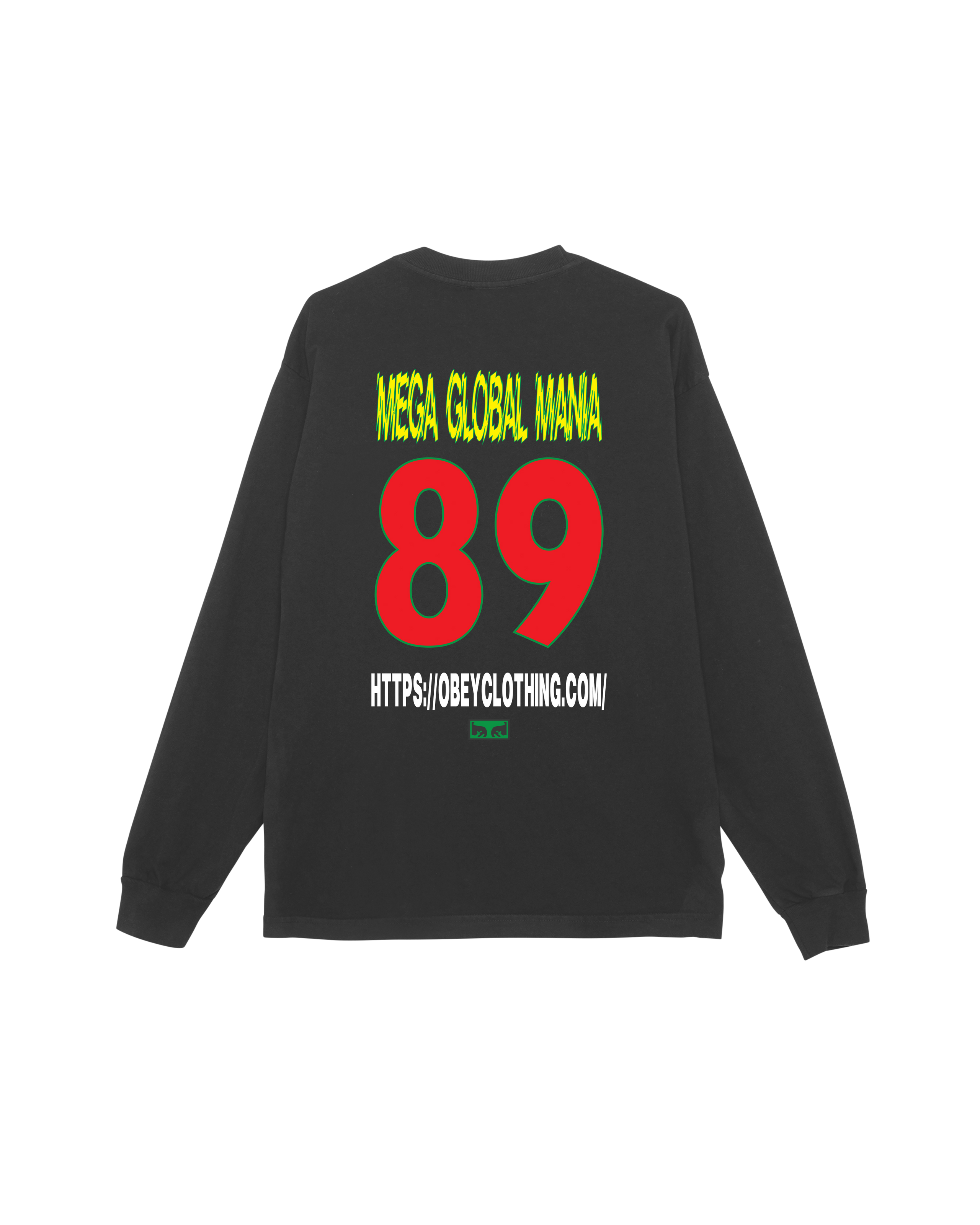 MEGA GLOBAL MANIA PIGMENT LS T-SHIRT - PIGMENT TRUE VINTAGE BLACK