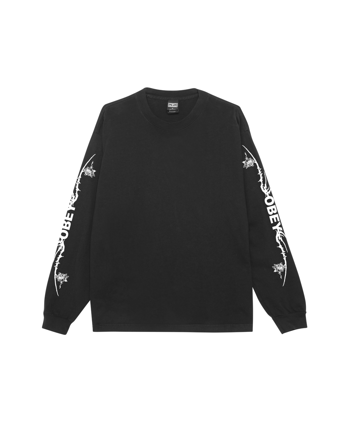 TRIBAL ROSE PIGMENT LS T-SHIRT - PIGMENT DUSTY BLACK
