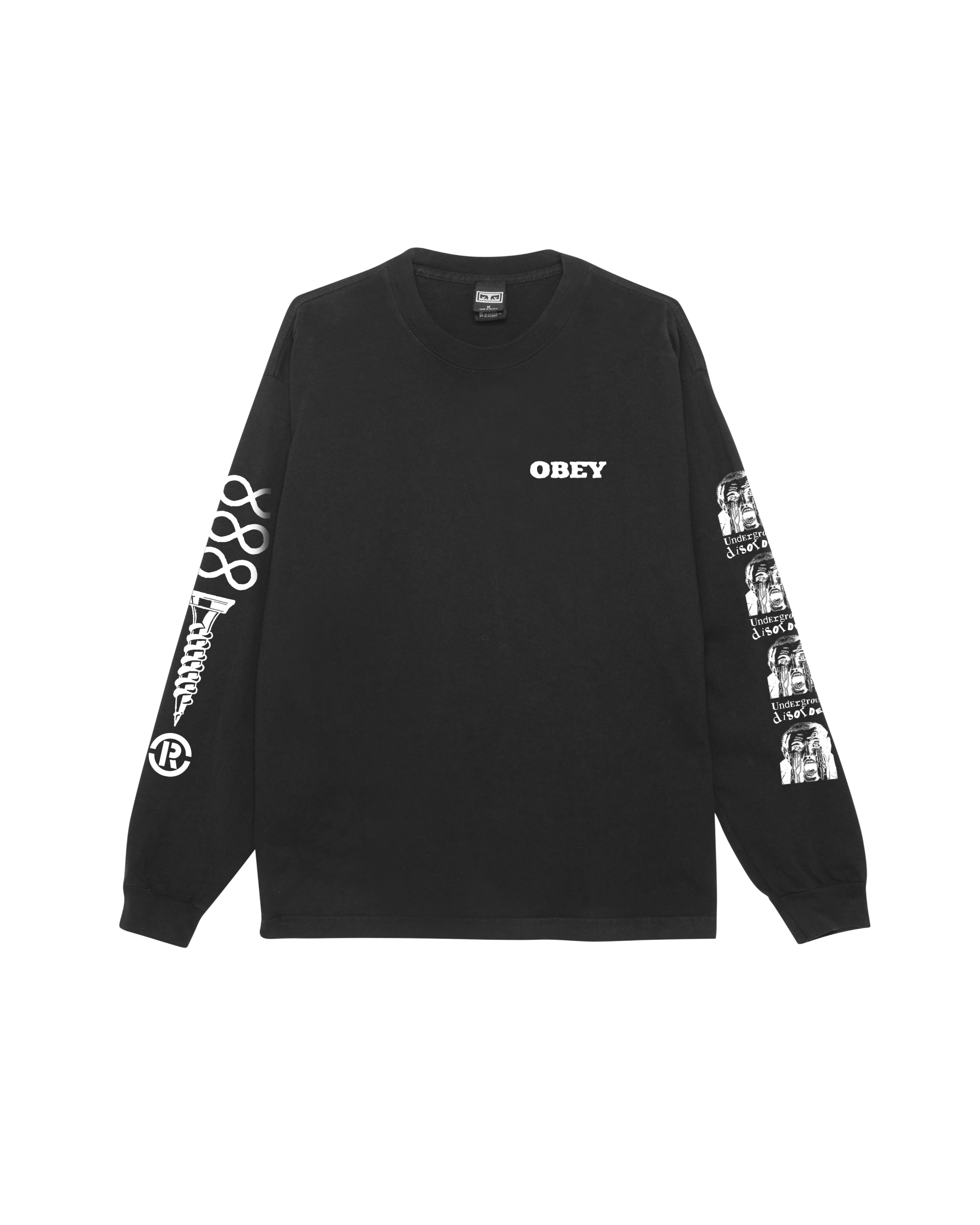 UNDERGROUND DISORDER PIGMENT LS T-SHIRT - PIGMENT DUSTY BLACK