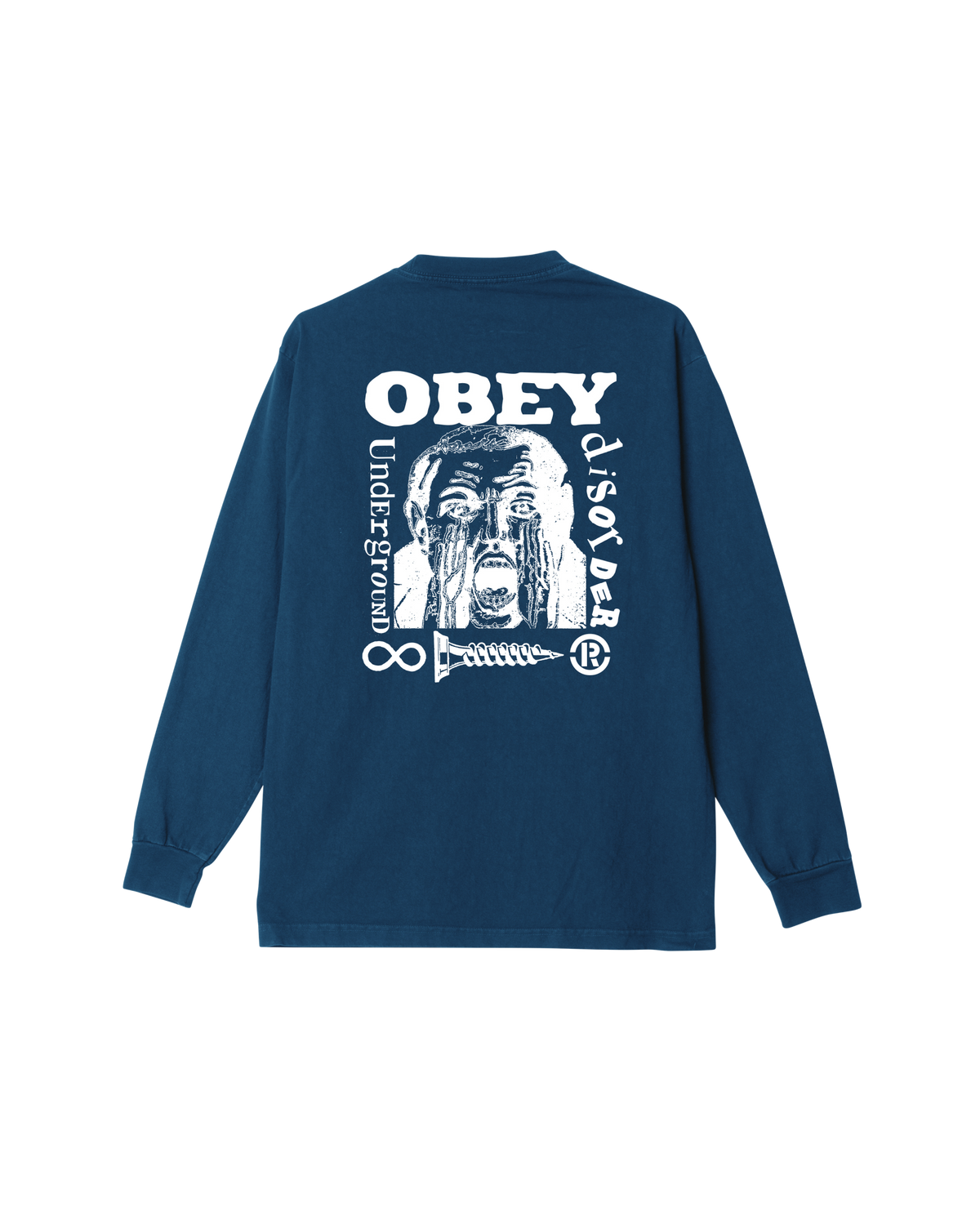 UNDERGROUND DISORDER PIGMENT LS T-SHIRT - PIGMENT DARK DENIM