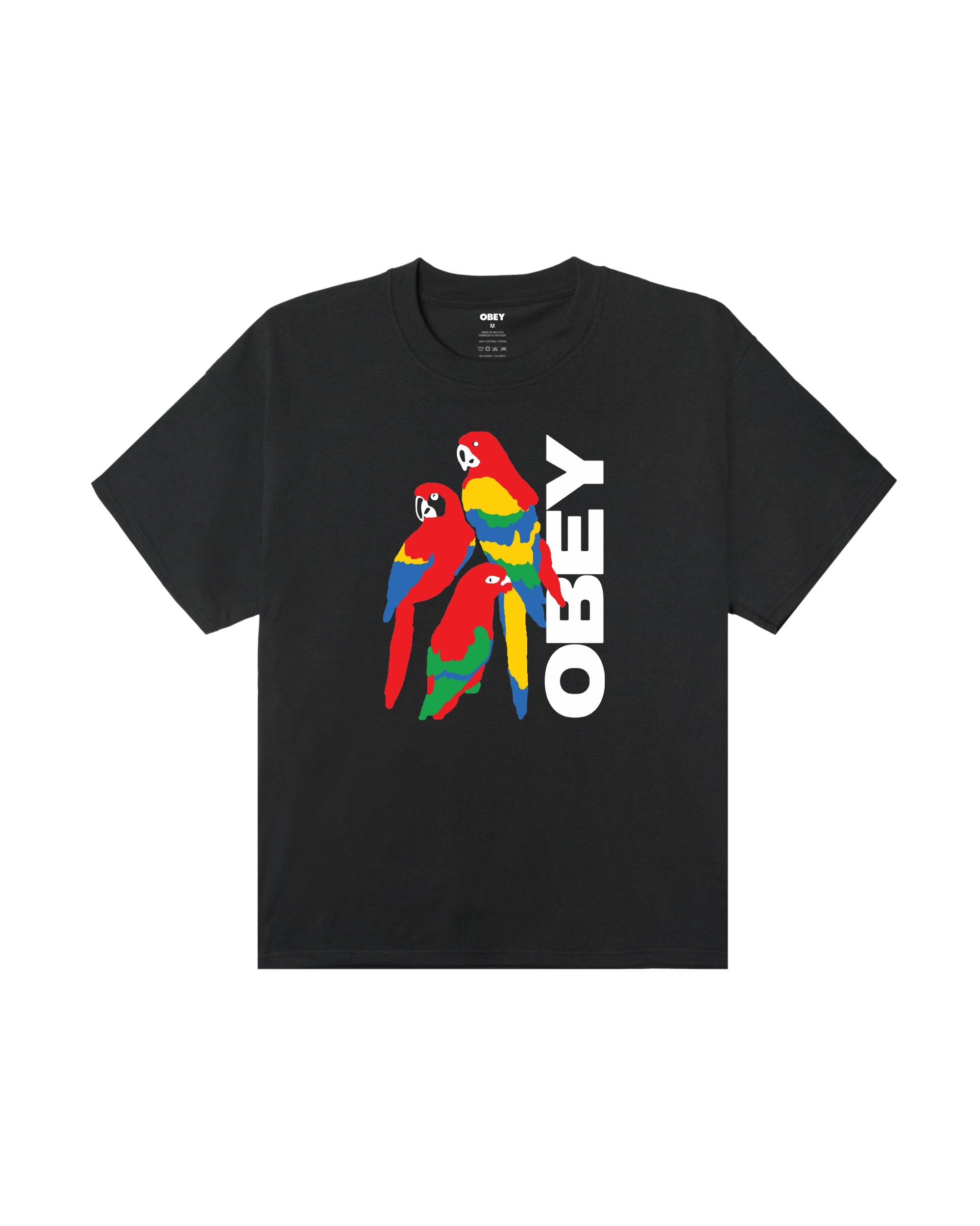 PARROTS HEAVYWEIGHT T-SHIRT - VINTAGE BLACK