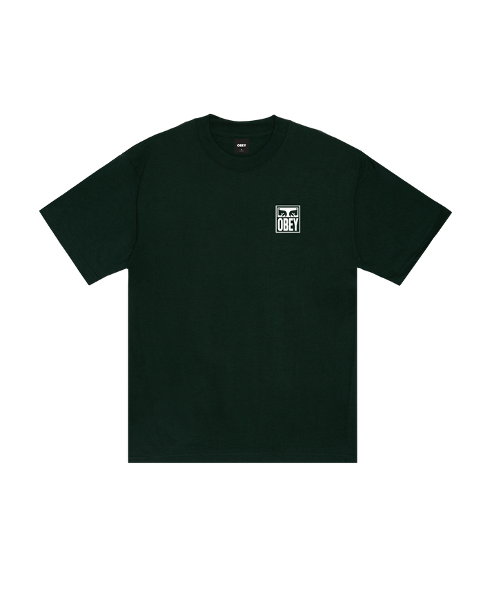OBEY EYES ICON HEAVYWEIGHT T-SHIRT - FOREST GREEN