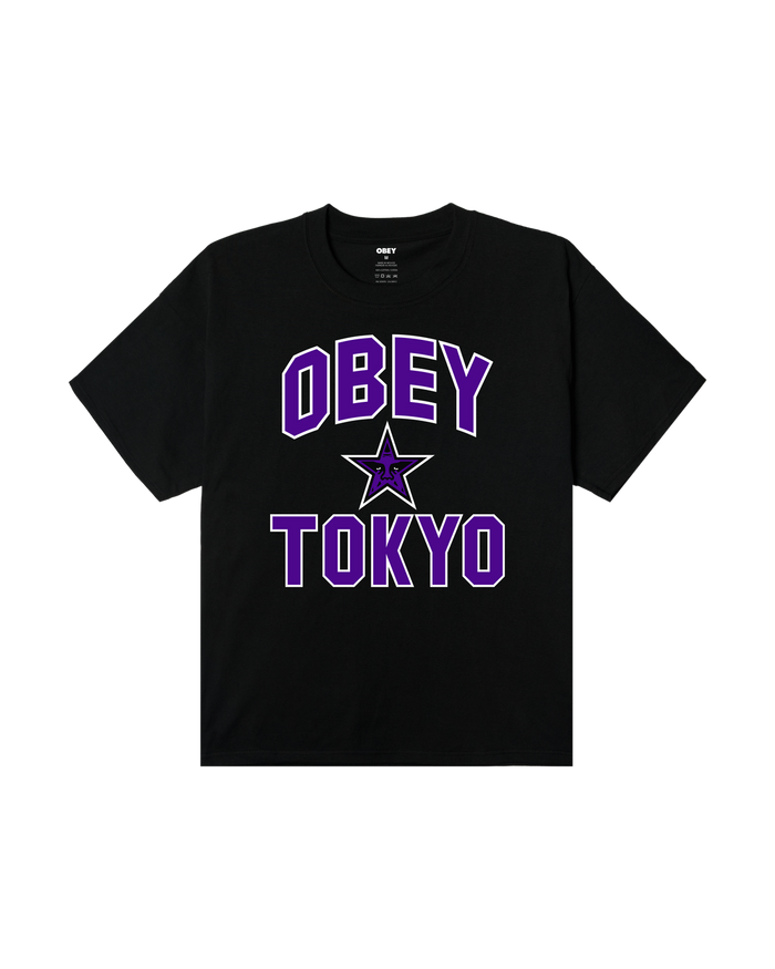 OBEY TOKYO STAR TEE - Black