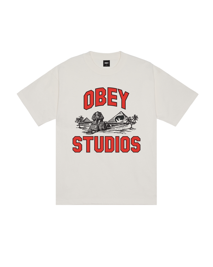 OBEY CAIRO HEAVYWEIGHT T-SHIRT - VINTAGE WHITE