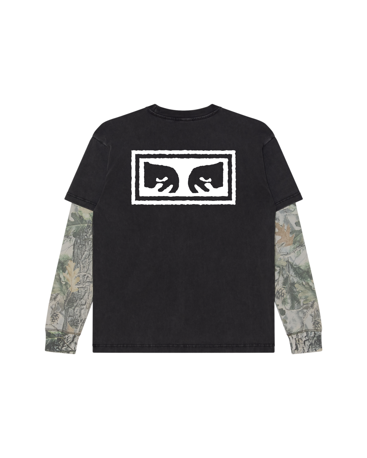 OBEY EYES III 2-FER T-SHIRT - DUSTY BLACK/VTG WOOD CAMO