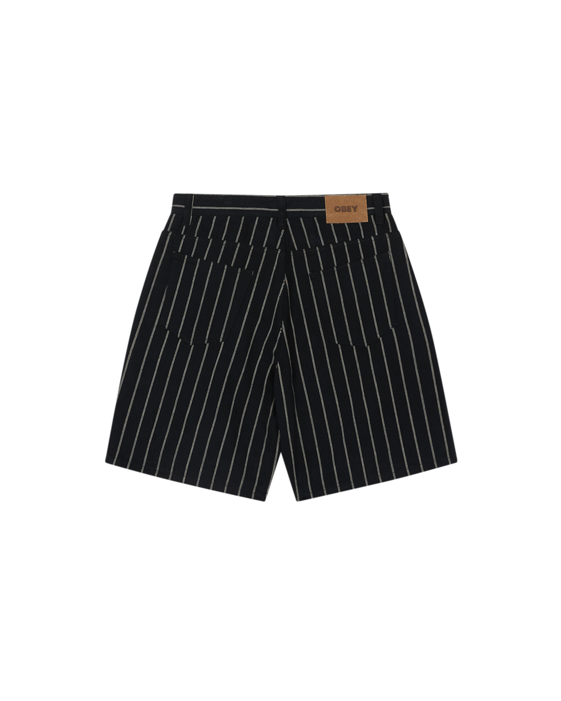 STRIPE BAGGY DENIM SHORT