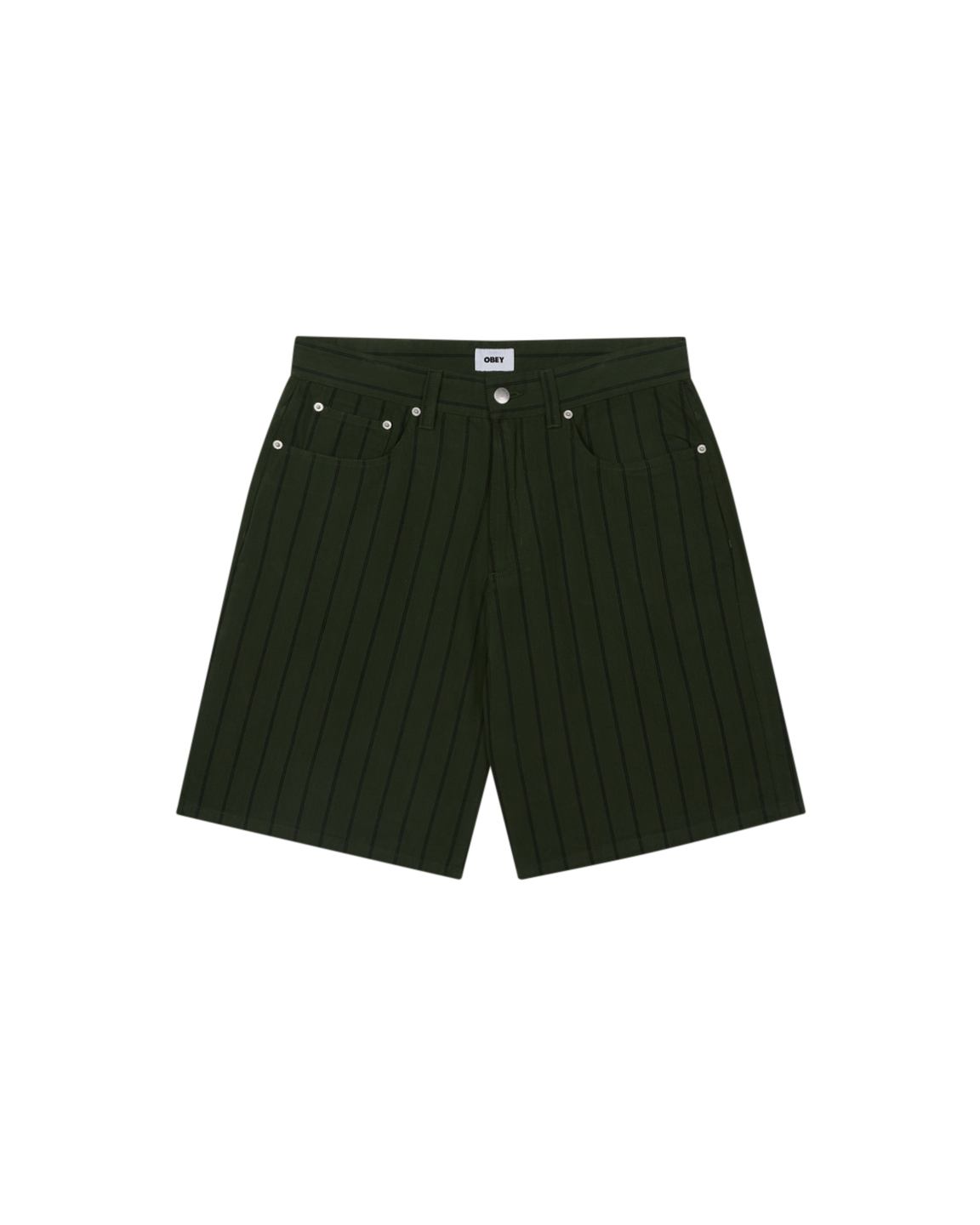 STRIPE BAGGY DENIM SHORT