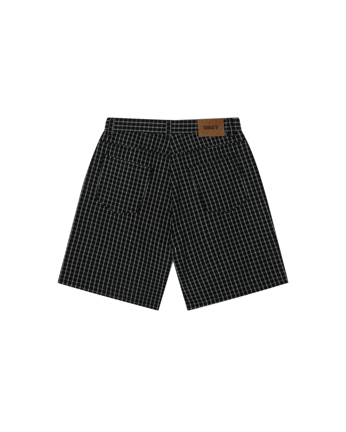 PLAID BAGGY DENIM SHORT