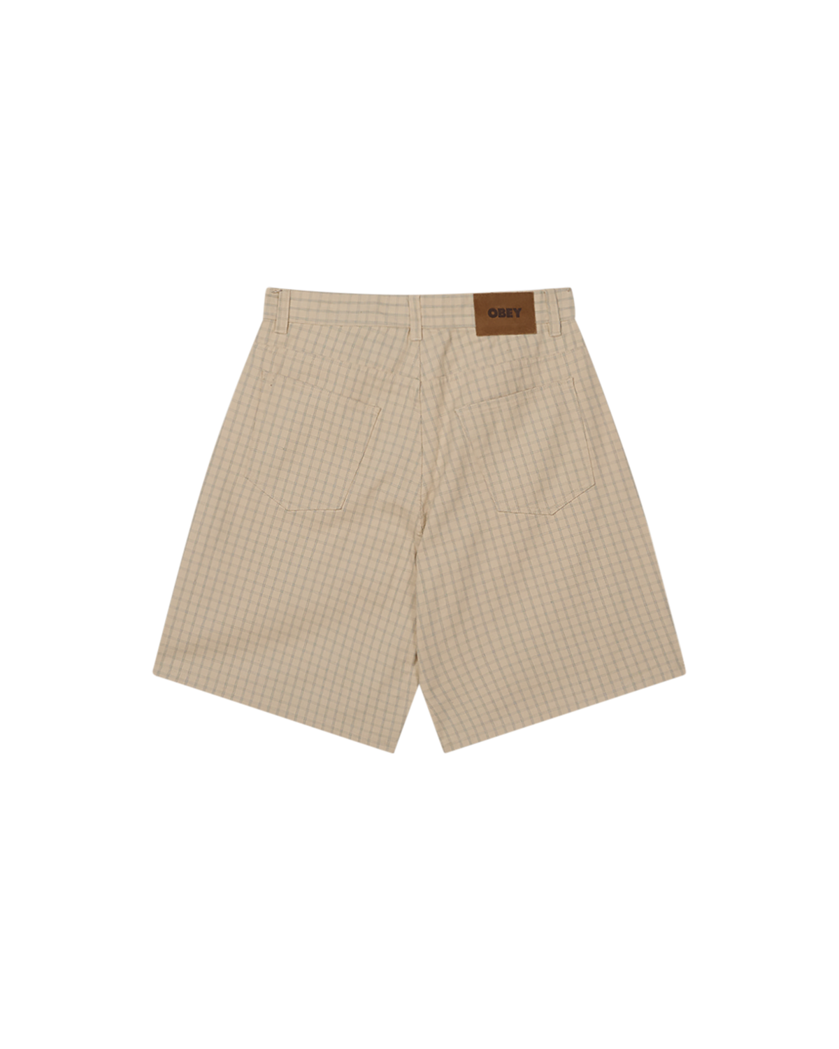 PLAID BAGGY DENIM SHORT