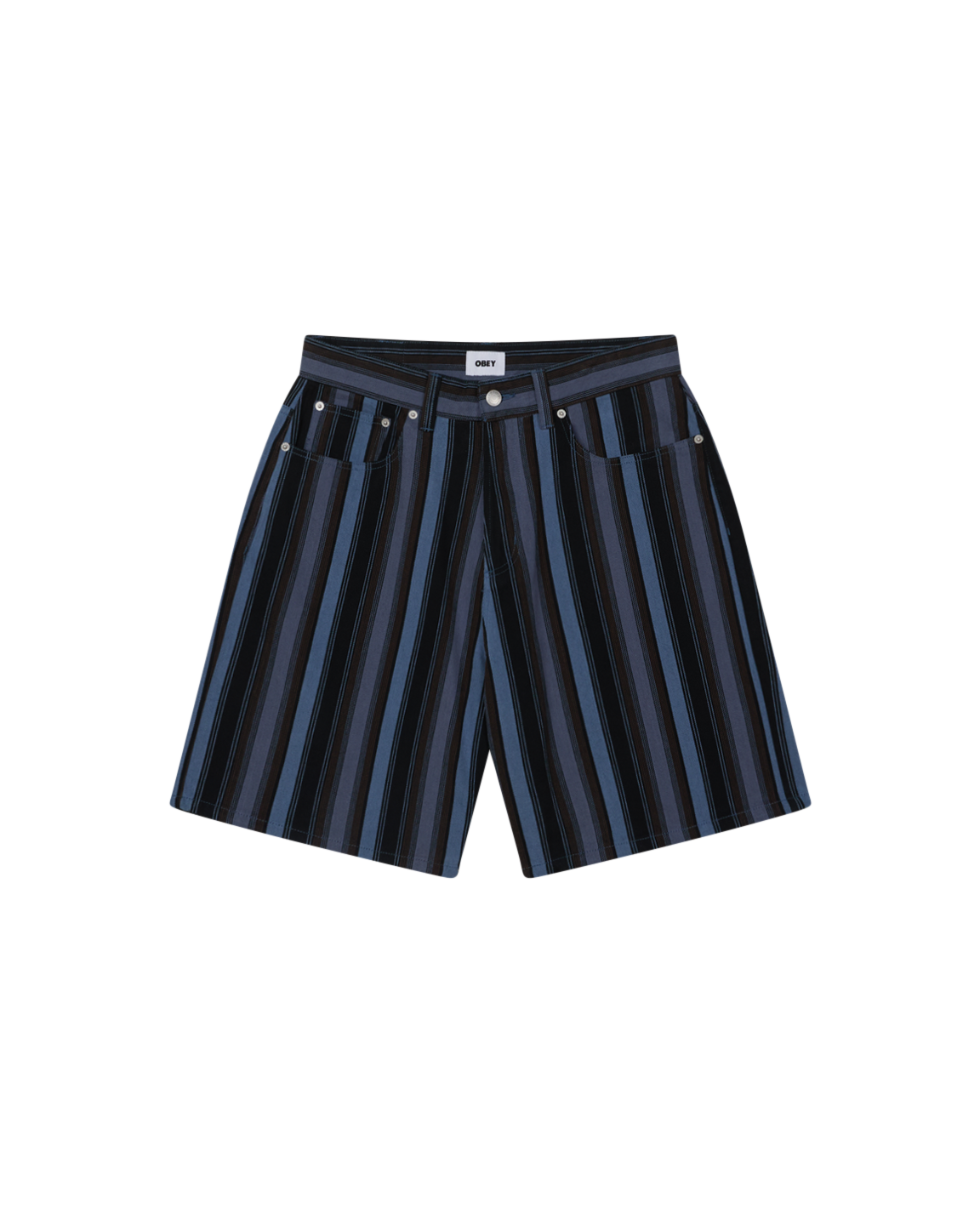 BAJA STRIPE BAGGY DENIM SHORT