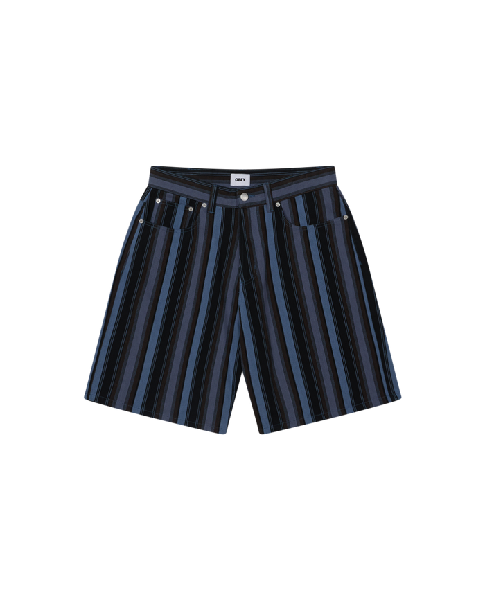 BAJA STRIPE BAGGY DENIM SHORT