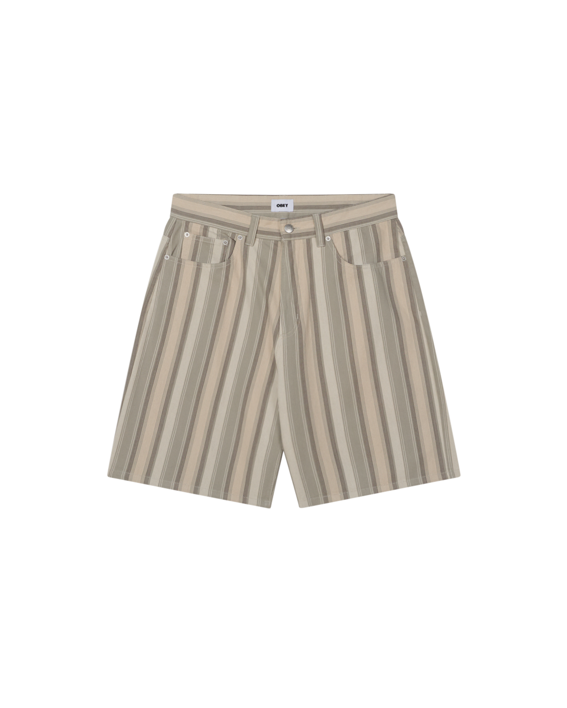 BAJA STRIPE BAGGY DENIM SHORT