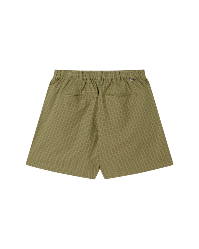 COEN PLEATED PLAID SHORT - VETIVER MULTI