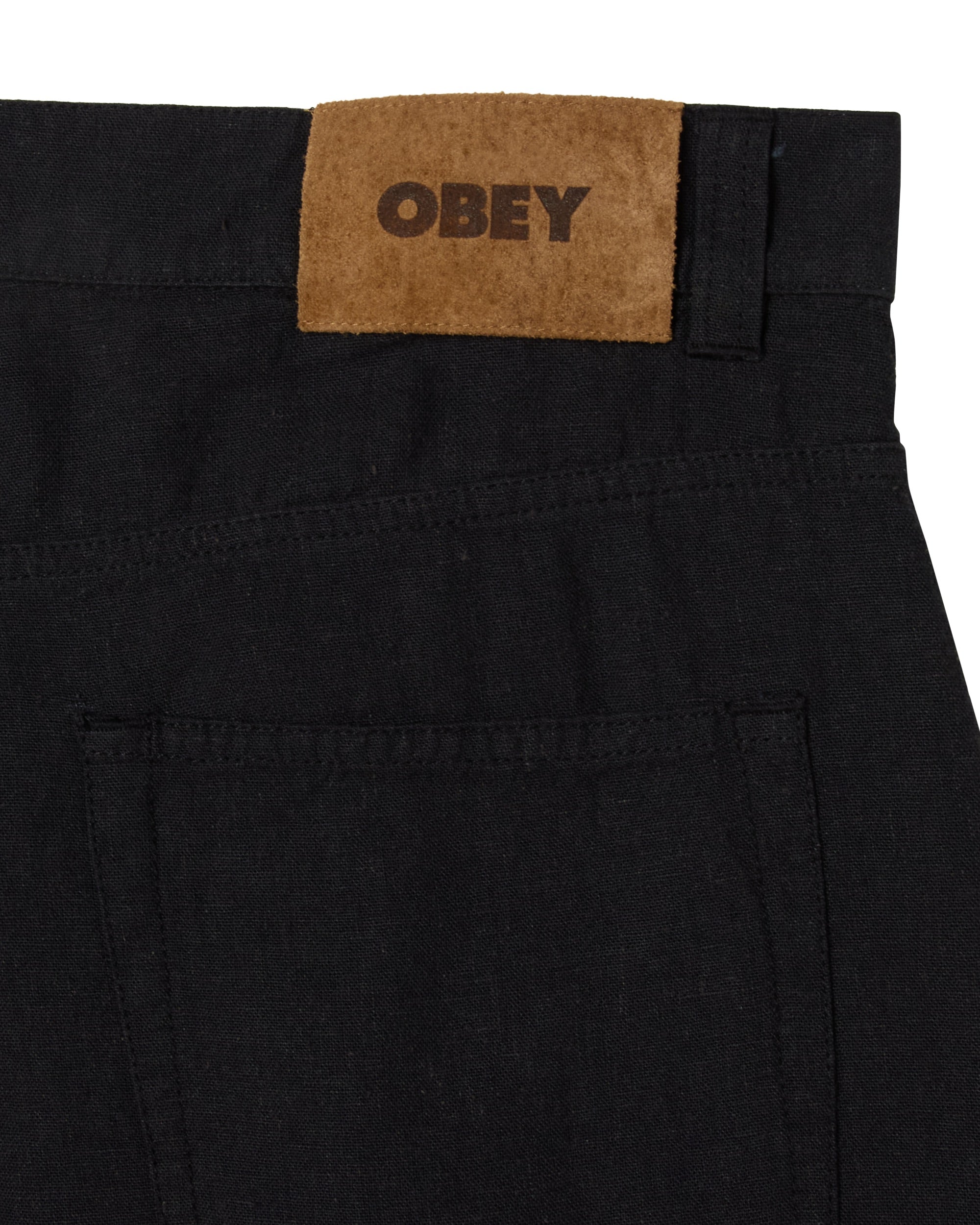 BAGGY LINEN DEVIN SHORT - BLACK