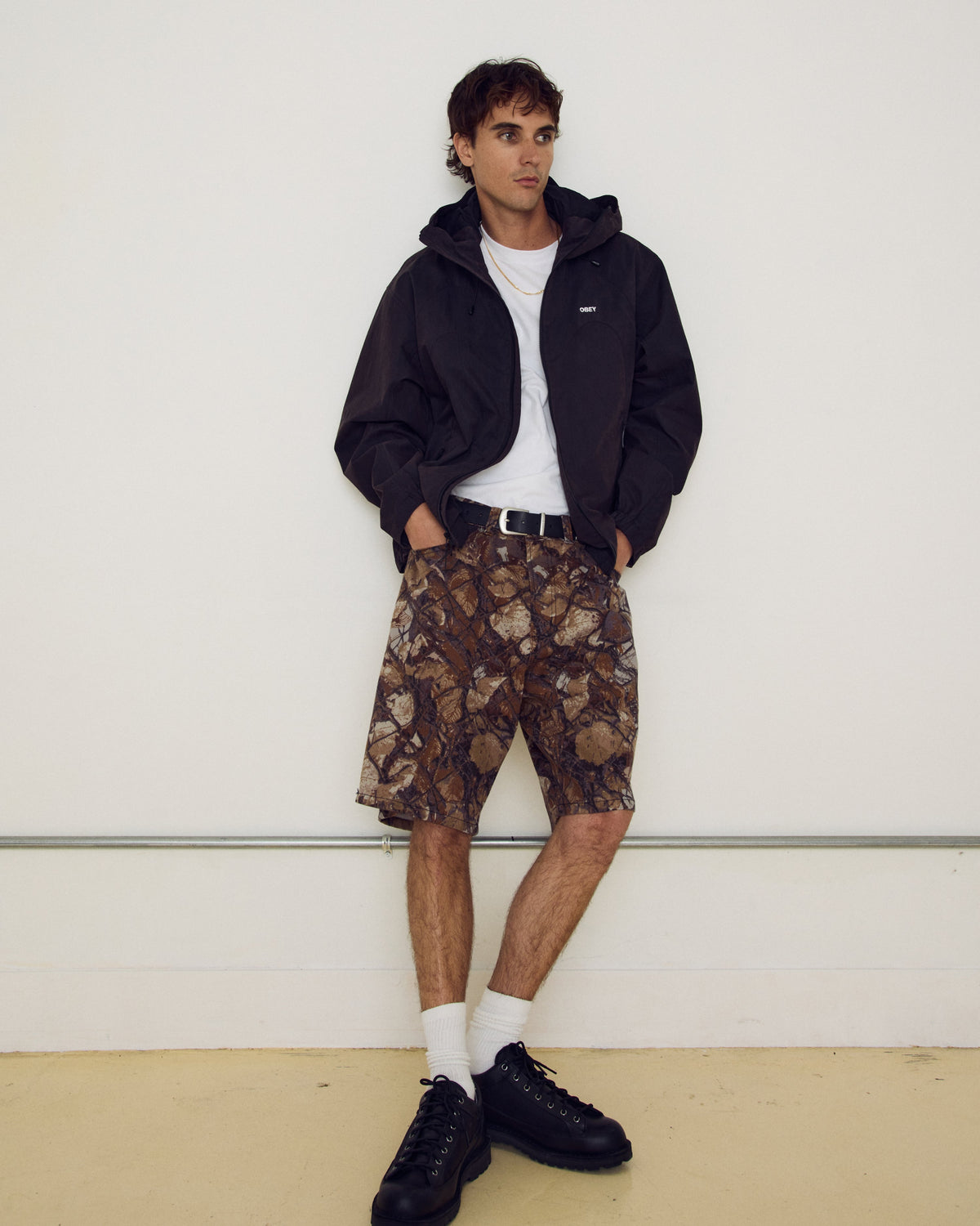 BIGWIG BAGGY DENIM SHORT - FENCE CAMO