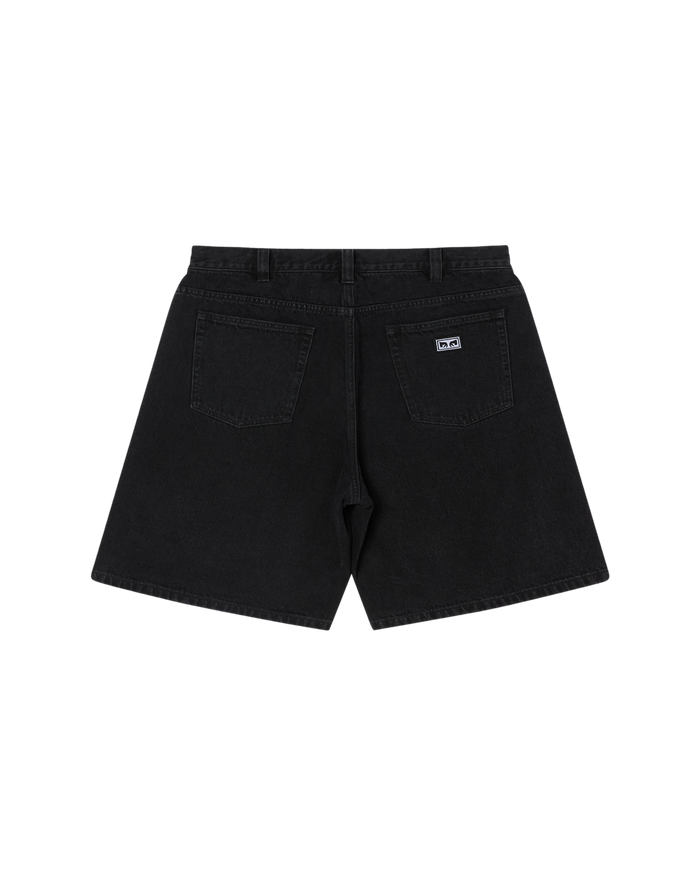 BIGWIG BAGGY DENIM SHORT - WASHED BLACK