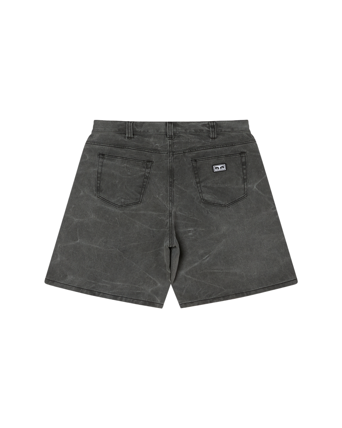 BIGWIG BAGGY DENIM SHORT - BLACK WRINKLE WASH