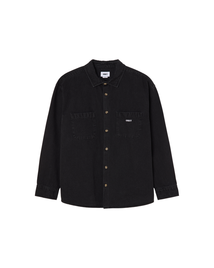 CHARLIE DENIM WOVEN - FADED BLACK