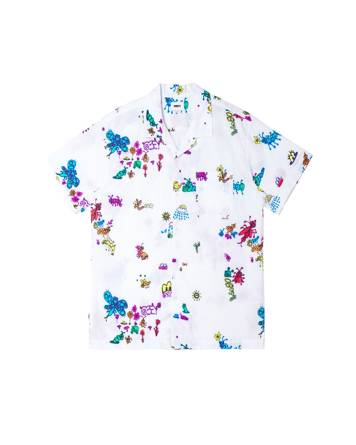 DOODLES WOVEN - WHITE MULTI
