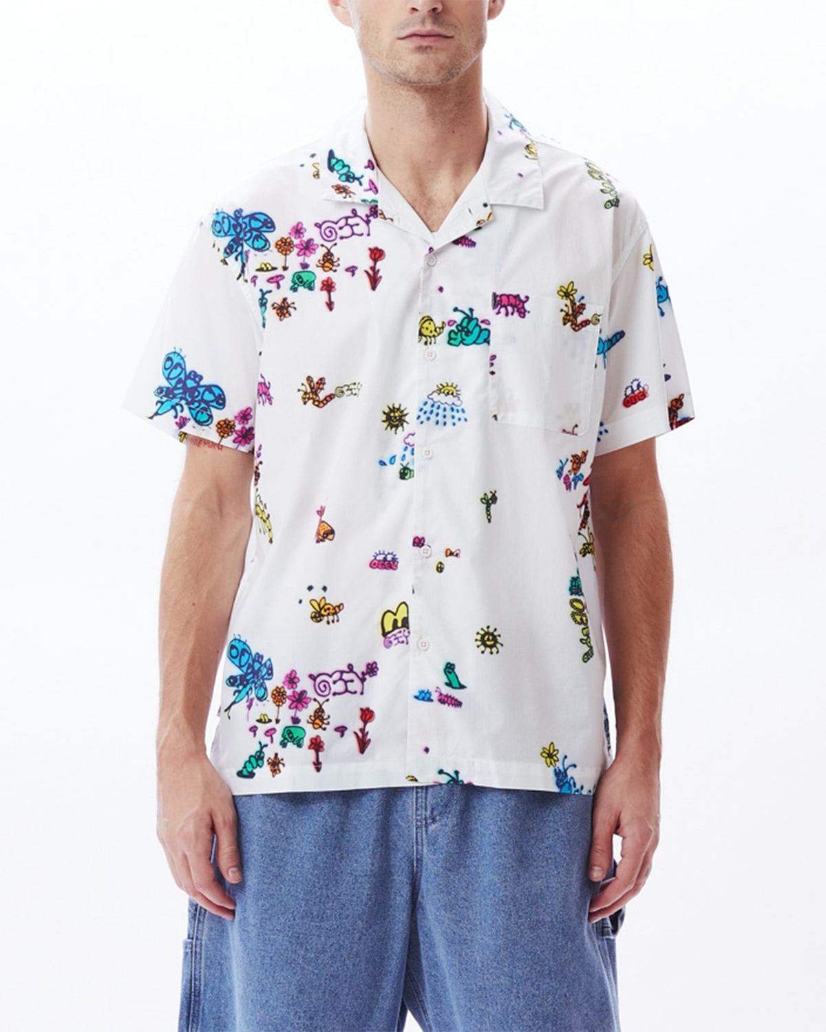 DOODLES WOVEN - WHITE MULTI