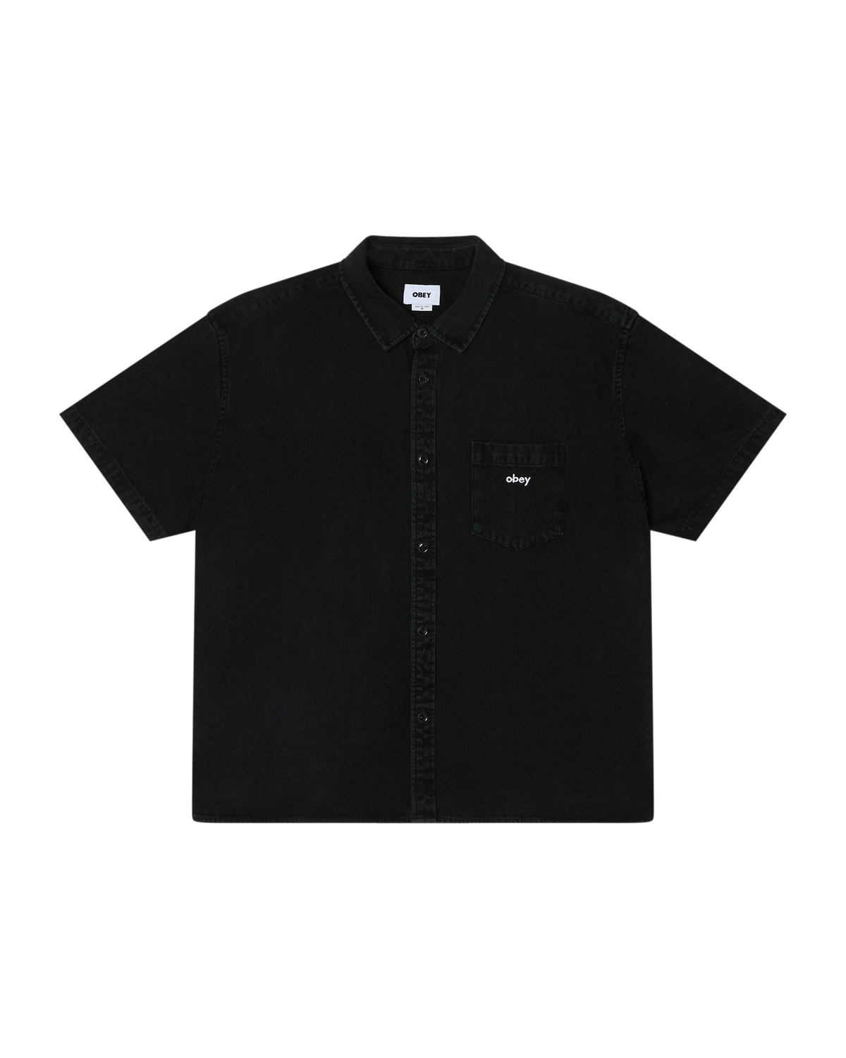 OWENS DENIM SS SHIRT - FADED BLACK