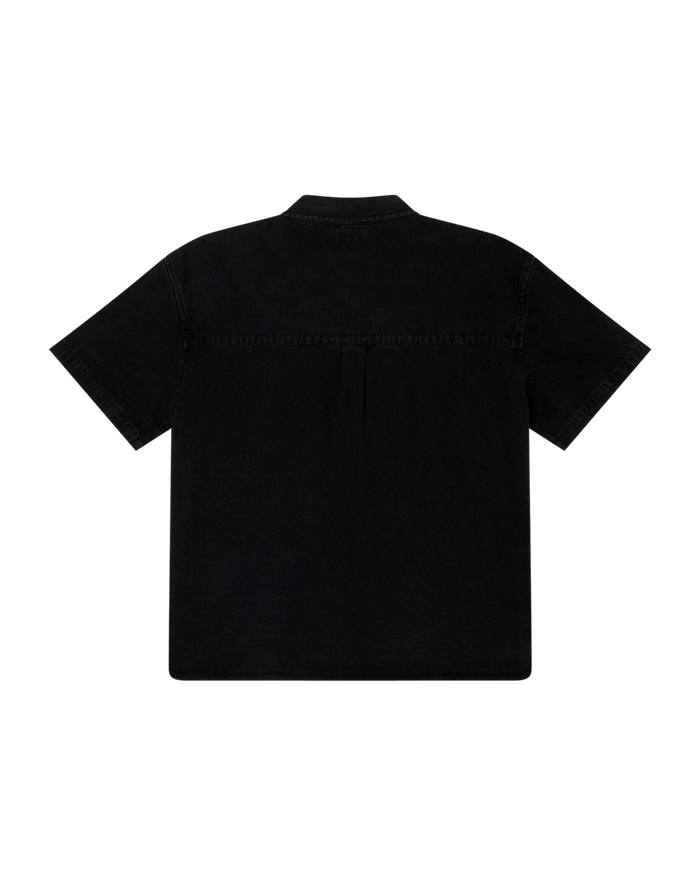 OWENS DENIM SS SHIRT - FADED BLACK