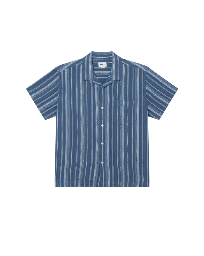 HUGH SS SHIRT - DULL BLUE MULTI