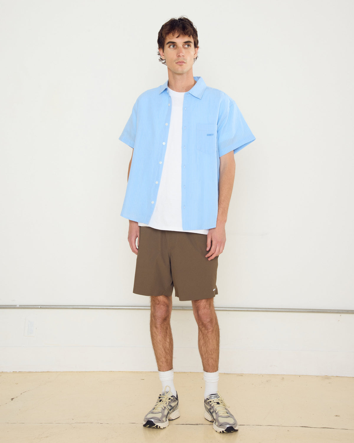 BARRY SS SHIRT - SKY BLUE MULTI