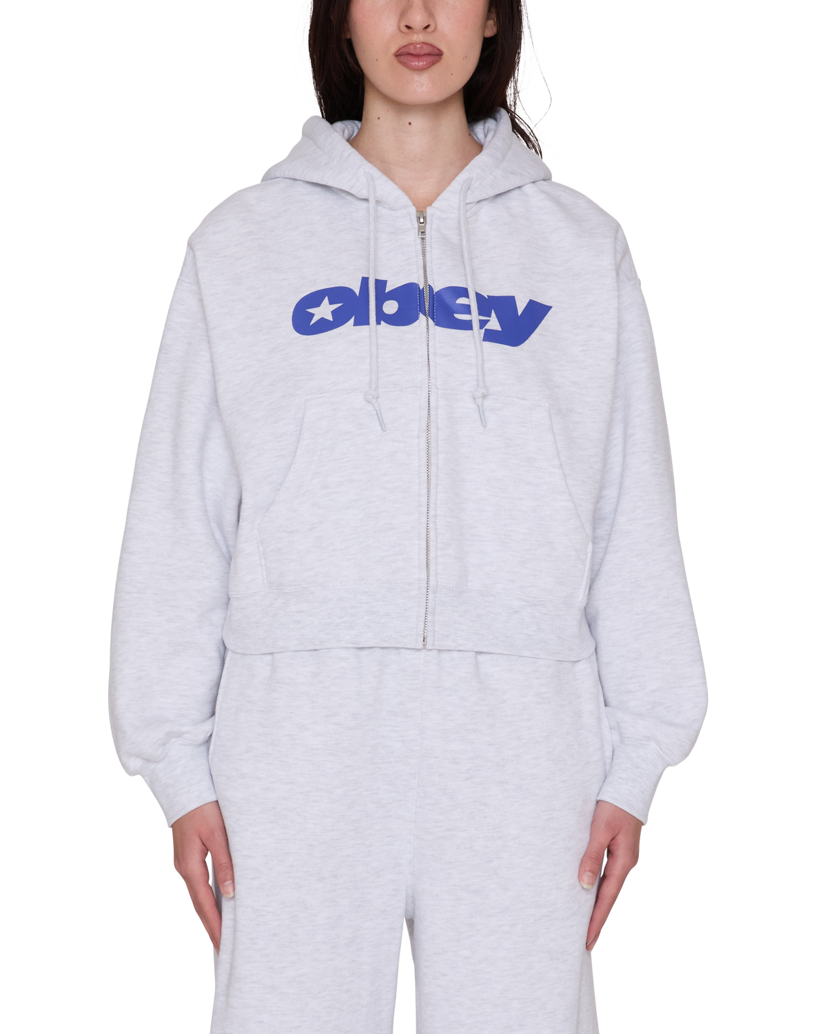 SPEED STAR ZIP UP HOOD - ASH HEATHER GREY