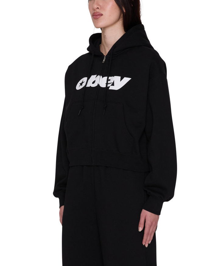 SPEED STAR ZIP UP HOOD - BLACK