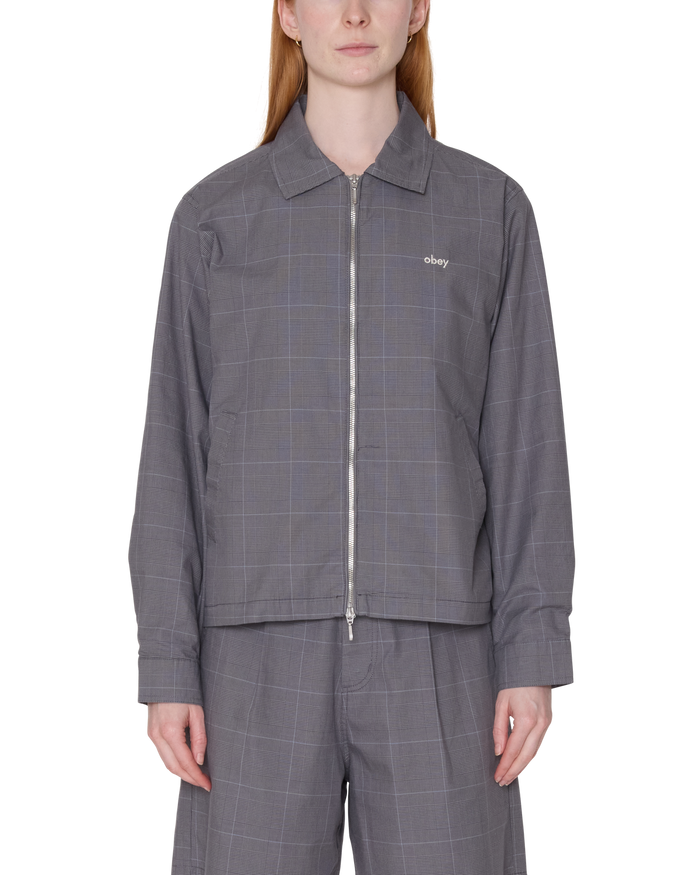 OLIVIA PLAID JACKET - GREY SKIES MULTI