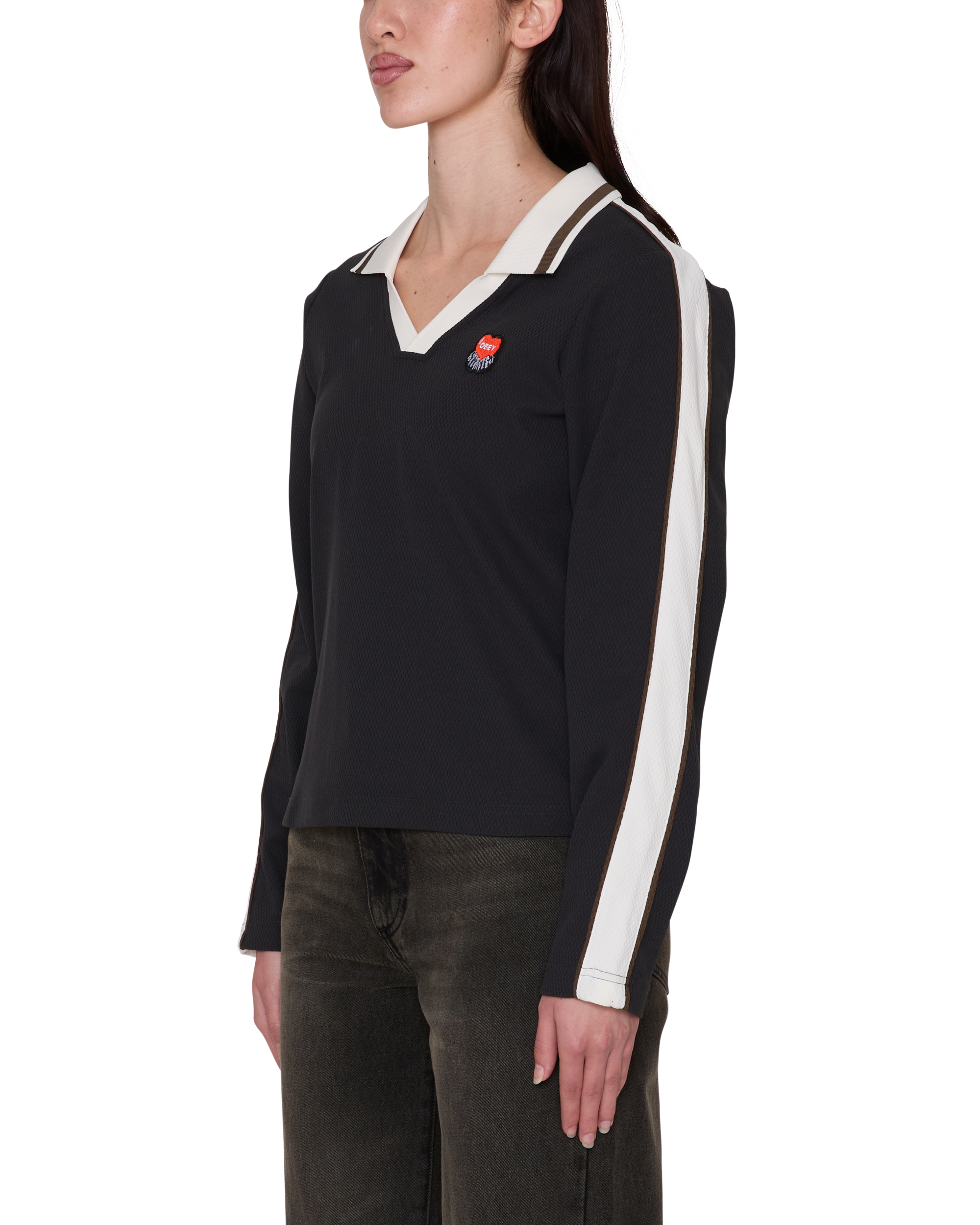 AREN LS POLO - BLACK MULTI